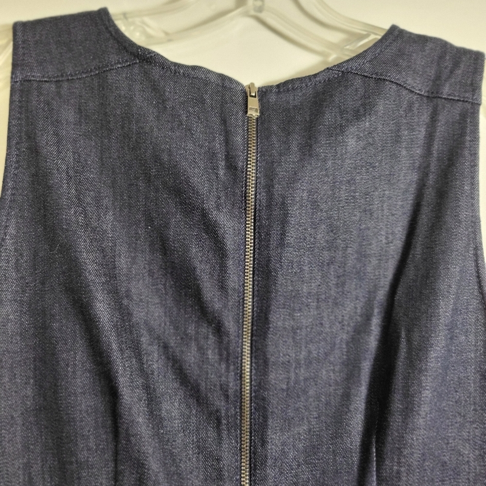 Ann Taylor blue denim jumper midi dress  women's 0   #2324 - Picture 6 of 7